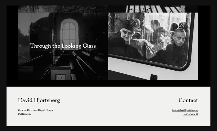David Hjortsberg portfolio website 2