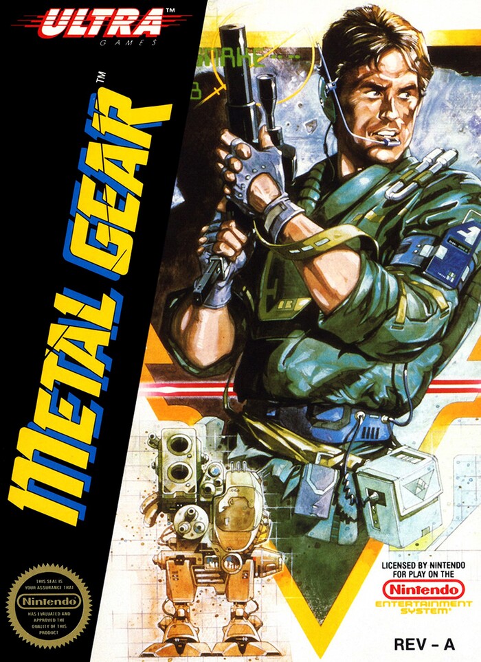 Cover of the 1988 North American release for the NES. The game's title is set in Checkmate.