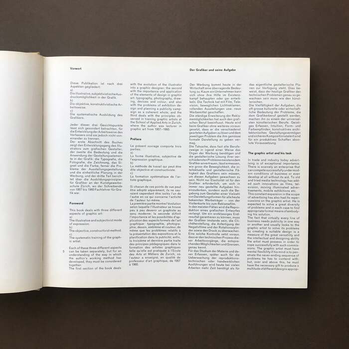 Preface and start of first chapter about &ldquo;the graphic artist and his task&rdquo;