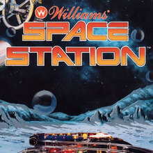 Williams Space Station pinball machine flyer and translite art