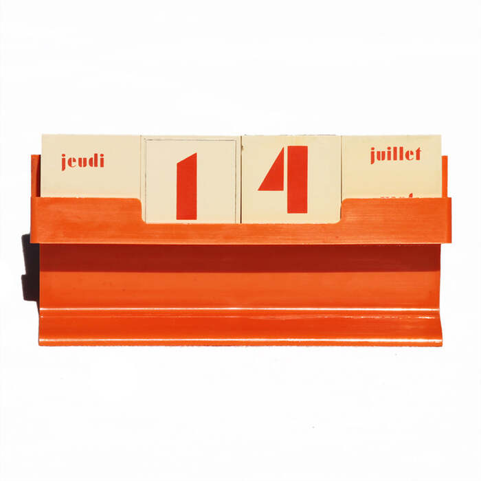 Mid-century perpetual desk calendar 2