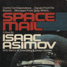 <cite>Space Mail</cite> by Isaac Asimov with Martin H. Greenberg &amp; Joseph Olander (Fawcett Crest)