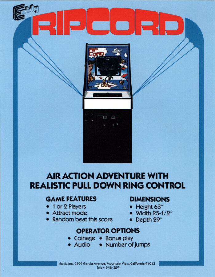 Rip Cord arcade flyer