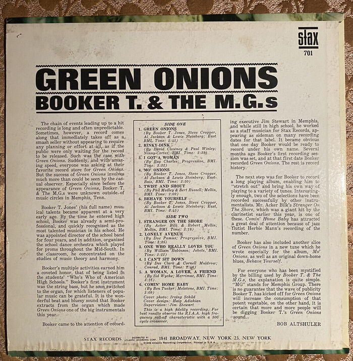 Booker T. & The M.G.s – Green Onions album art 3