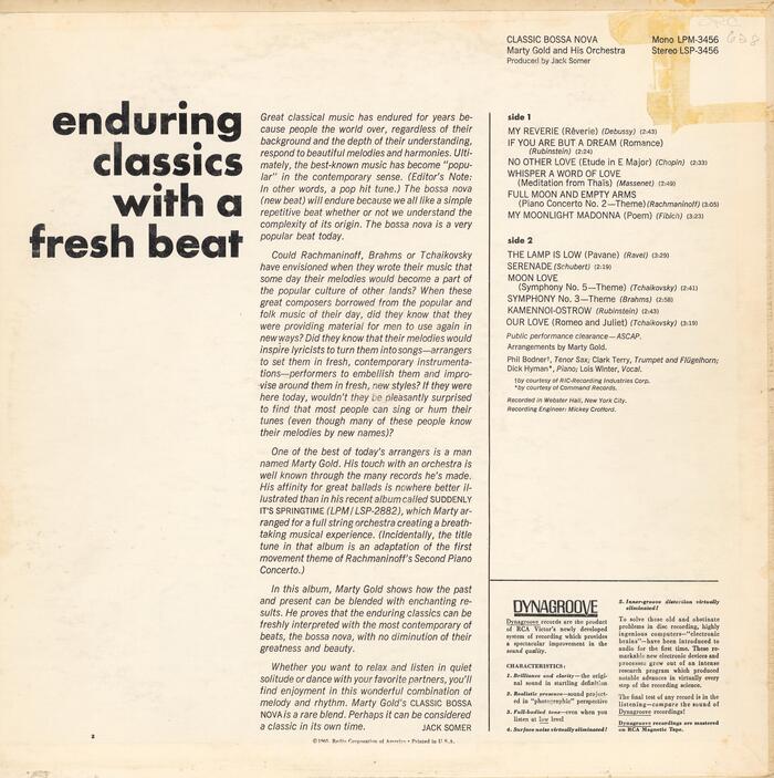 Marty Gold – Classic Bossa Nova album art 2