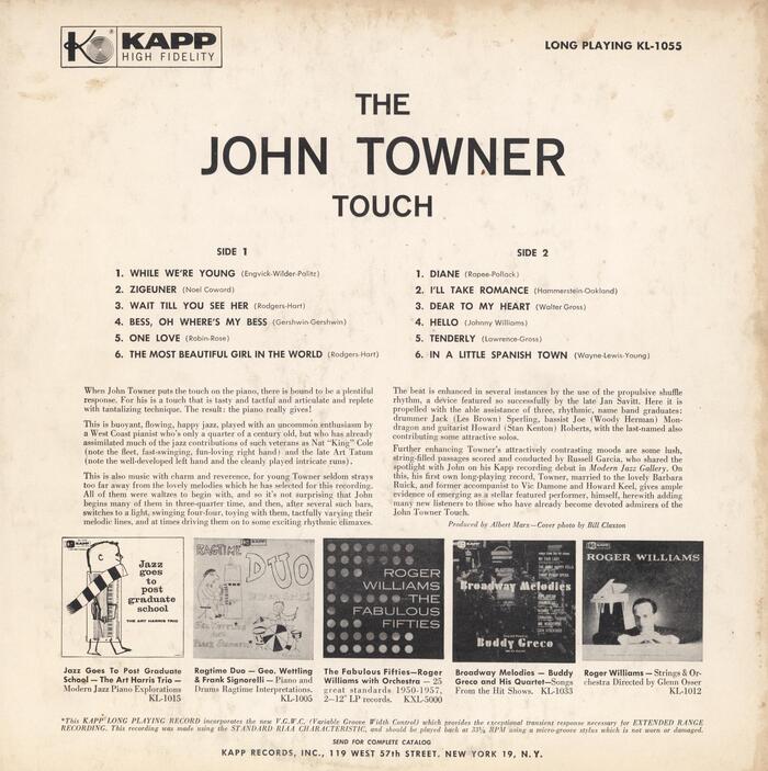 John Williams – The John Towner Touch album art 2
