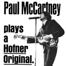 Paul McCartney Höfner bass advertisement