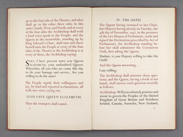 Coronation Order of Service, Queen Elizabeth II, 1953 2