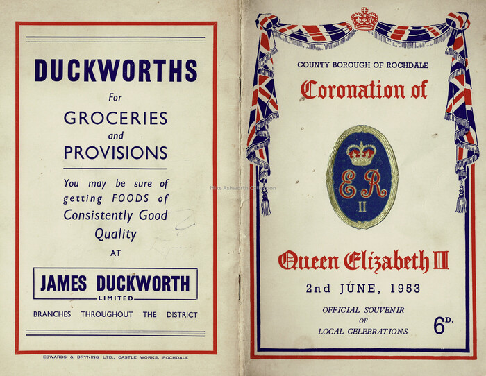 County Borough of Rochdale, official souvenir of the Coronation of Queen Elizabeth II, 2 June 1953 2
