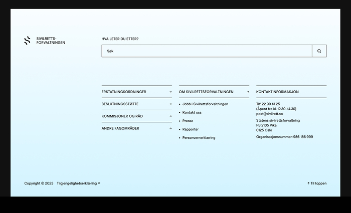 Statens Sivilrettsforvaltning website 6