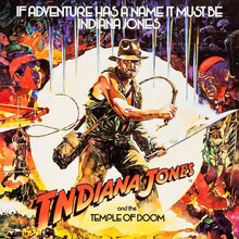 <cite>Indiana Jones and the Temple of Doom</cite> movie posters and film titles