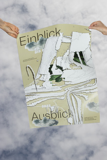 <cite>Einblick Ausblick </cite>exhibition poster and catalog