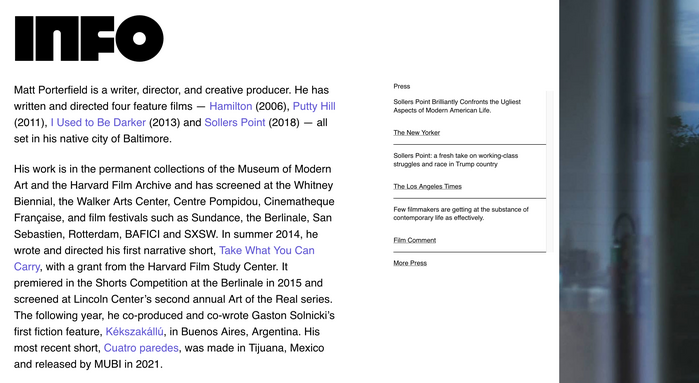 Matthew Porterfield website 4