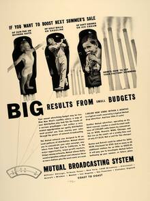 “Big results from small budgets” advertisement