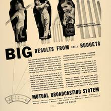 “Big results from small budgets” advertisement