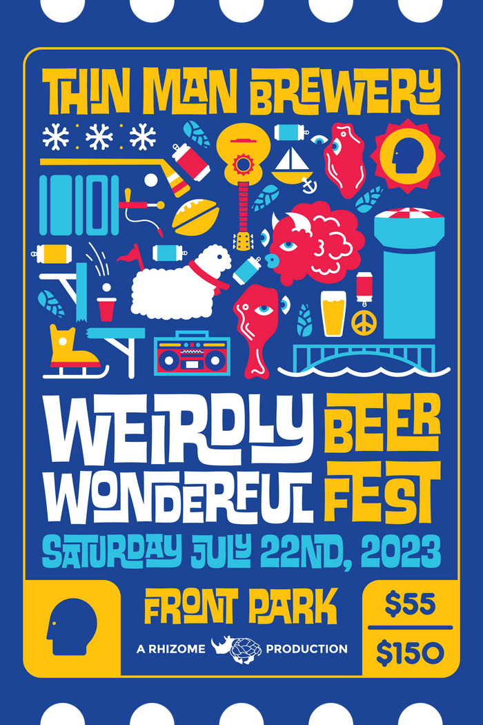 The graphics for the Weirdly Wonderful Beer Fest feature .