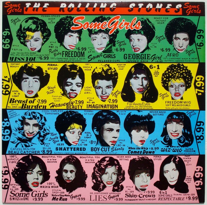 Front cover of the original LP cover, with faces from inner sleeve side 1