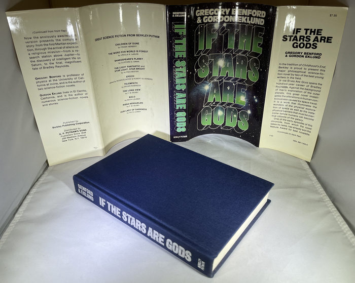 The spine lettering likewise is in , and the text on the flaps and back panel in .