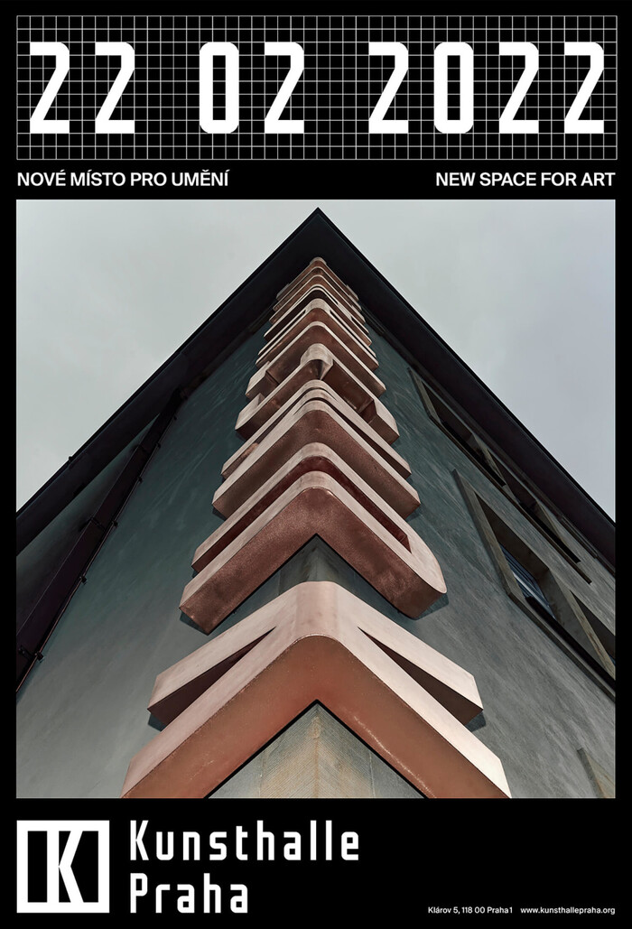 Bilingual poster announcing the new museum