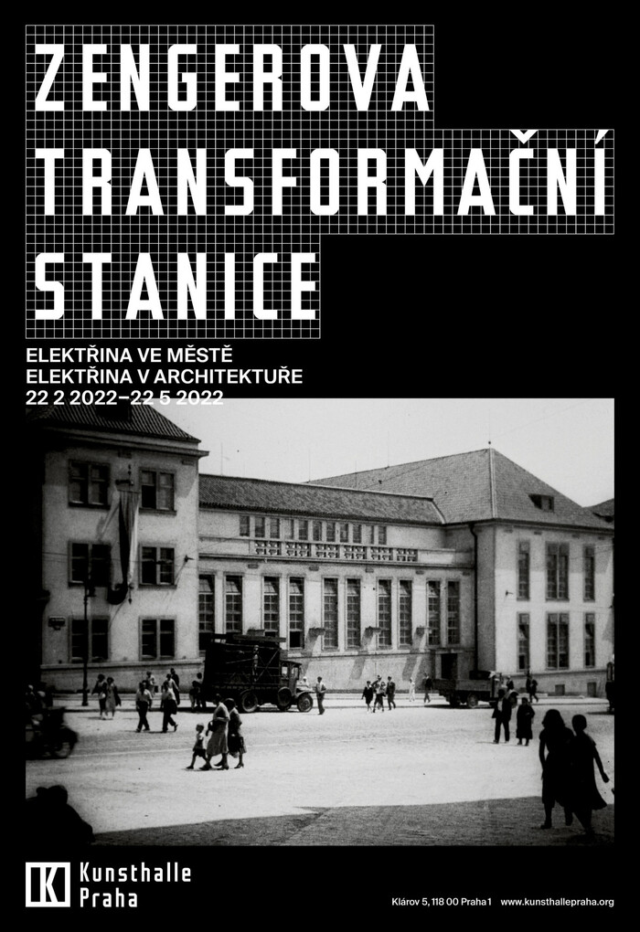 Poster for The Zenger Transformer Station, the first exhibition shown at Kunsthalle Praha in February 2022