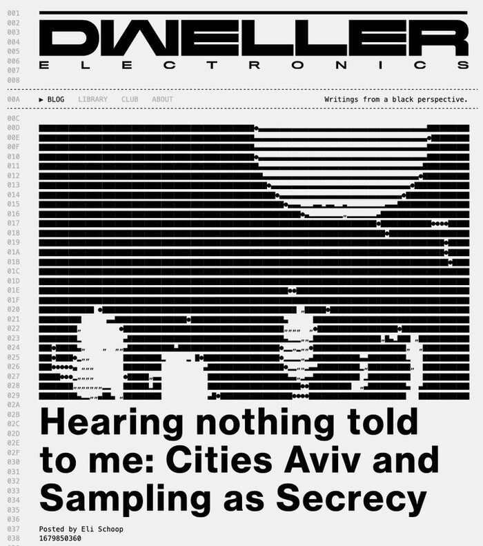 The Dweller website was launched in January 2022. It uses  Text and  for text.