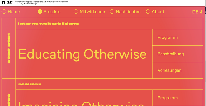 Imagining Otherwise website 2