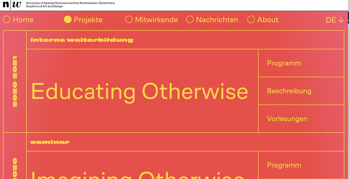 Imagining Otherwise website 2