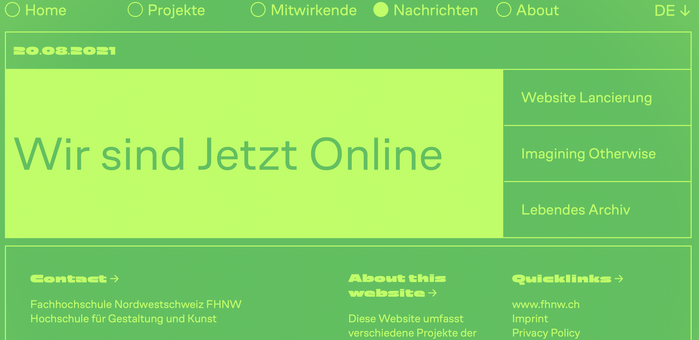 Imagining Otherwise website 3