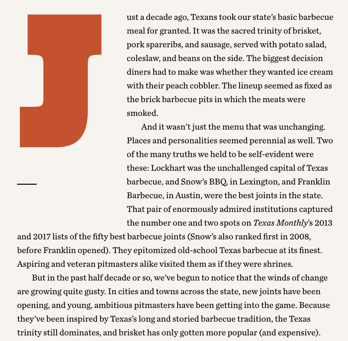 The story’s main text is set in  – the drop cap is once again set in Beastly