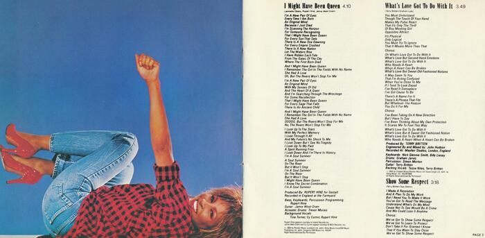 Double page from the CD booklet, with lyrics