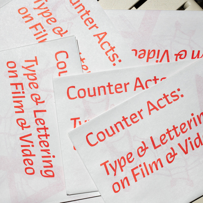 Counter Acts: Type &amp; Lettering on Film &amp; Video poster/brochure 3
