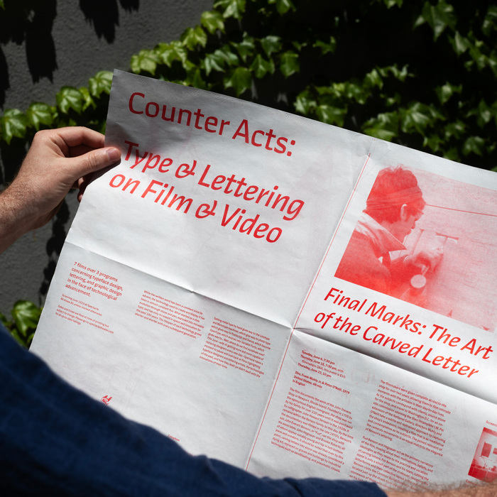 Counter Acts: Type &amp; Lettering on Film &amp; Video poster/brochure 4