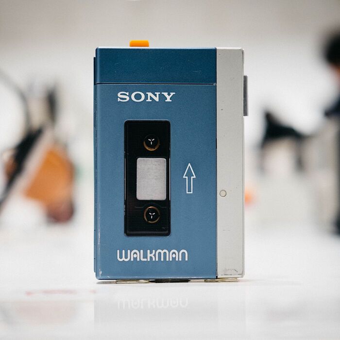 The original TPS-L2 Sony Walkman.  This original model began to use the now-famous logo in 1981.