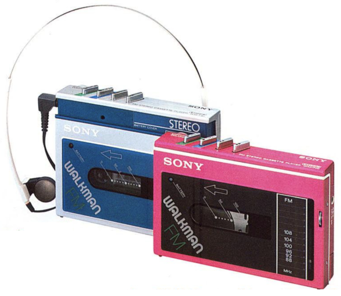 Sony Walkman WM-F20 as shown in a mid-1980s Sony catalog
