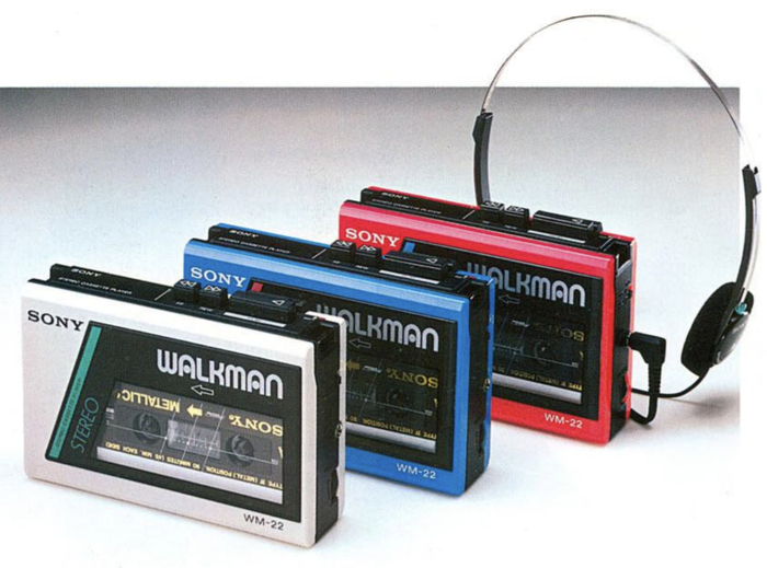 Sony Walkman WM-22 as shown in a mid-1980s Sony catalog