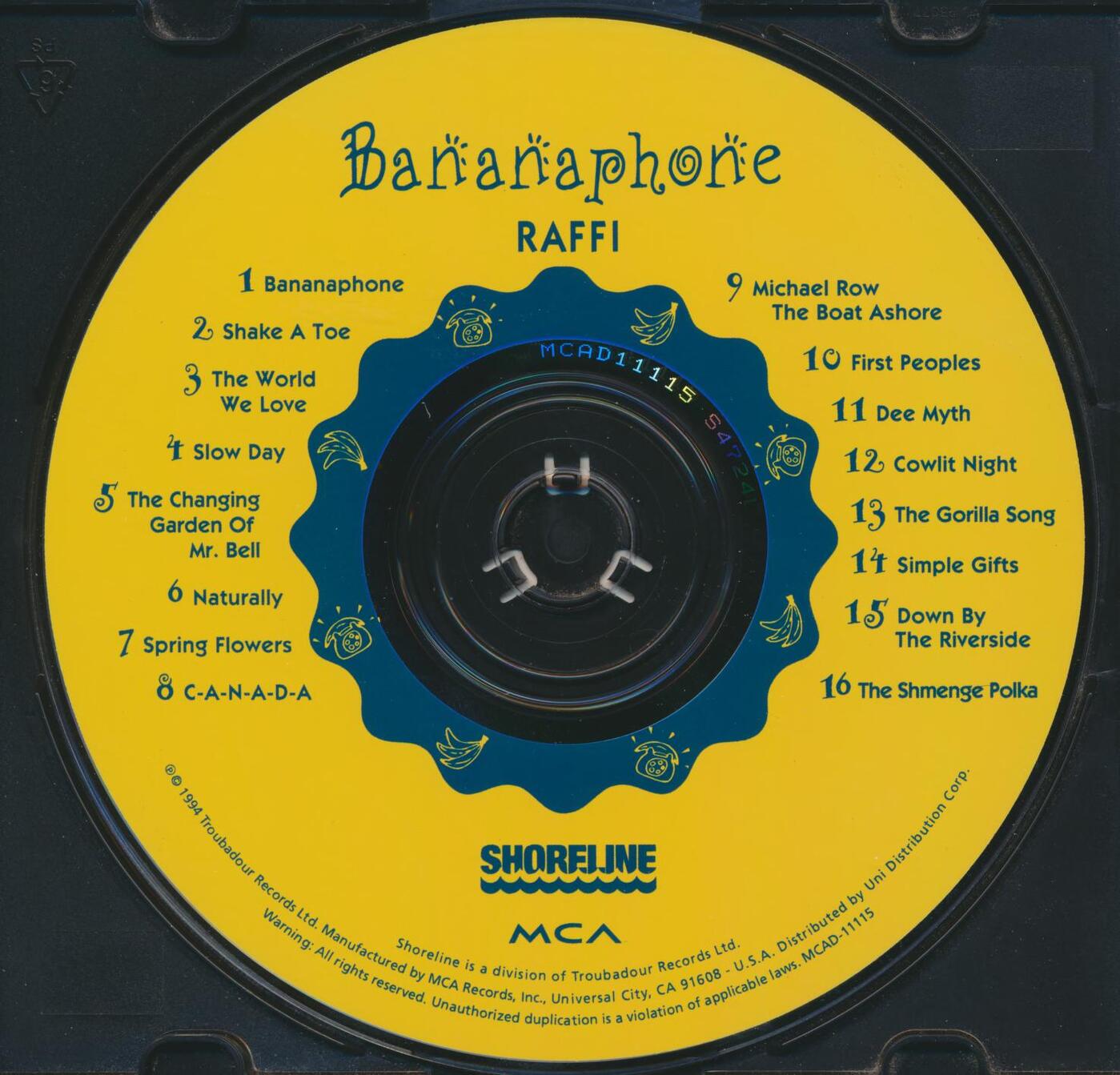 Banana Raff Raffi – Bananaphone album art - Fonts In Use