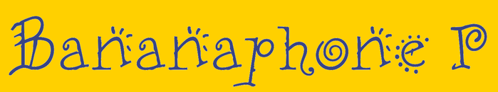 For comparison: “Bananaphone” in unmodified Remedy Single. The letter p is a capital P, lowered and rotated. The letter e lost its decorative dots and the smudge on the crossbar.