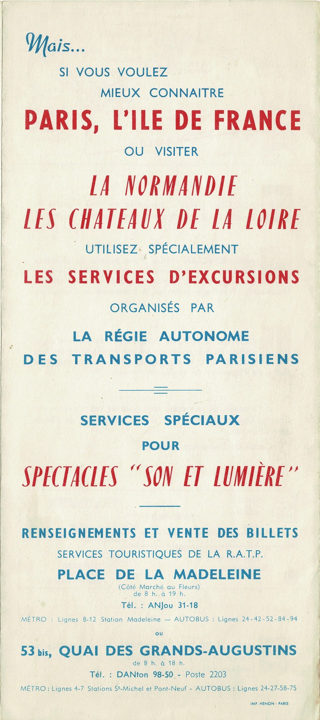 Connaître Paris est votre rêve, RATP leaflet - Fonts In Use