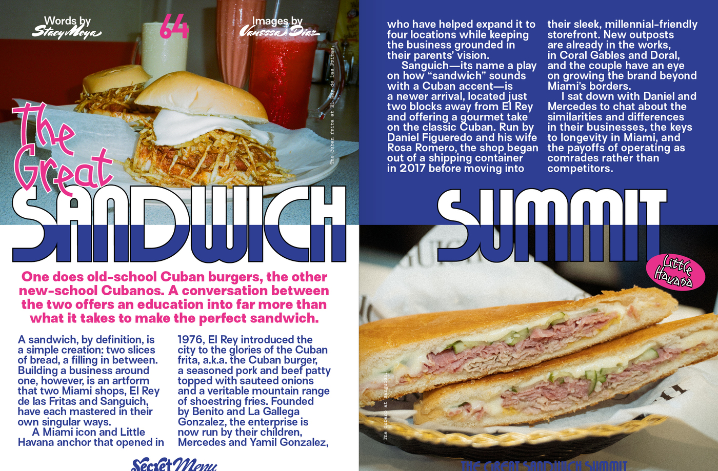 Secret Menu, issue 02, “Miami’s Almighty Hustle” - Fonts In Use