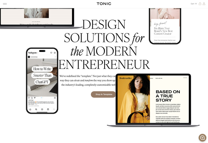 Tonic Site Shop website 1