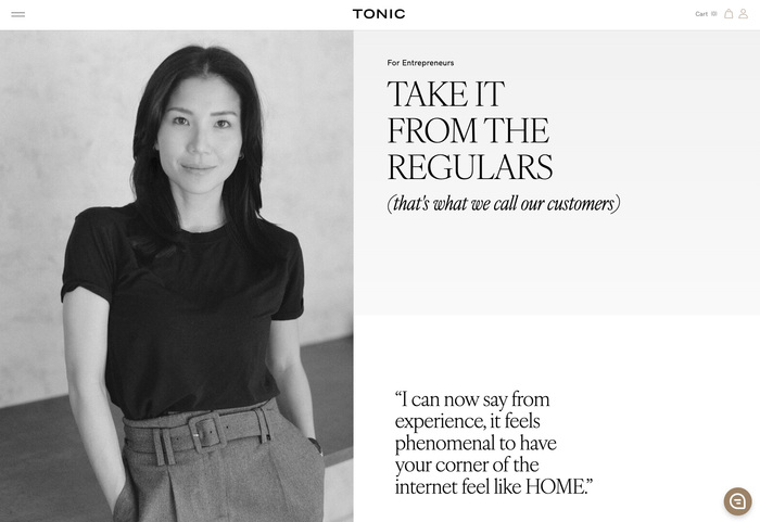 Tonic Site Shop website 3