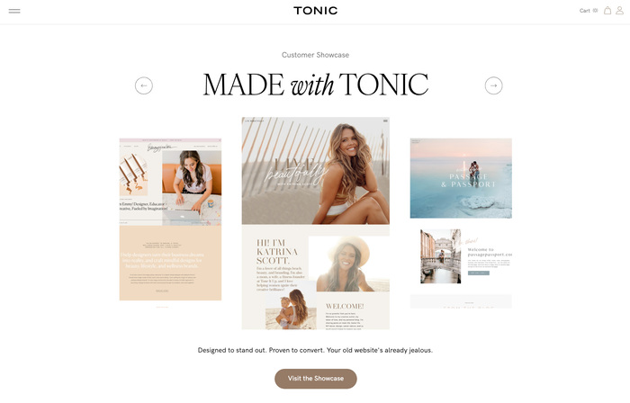 Tonic Site Shop website 4