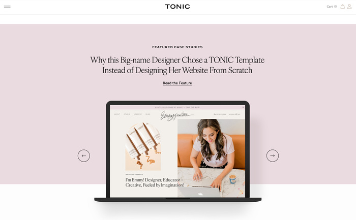 Tonic Site Shop website 5