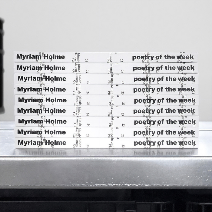 poetry of the week by Myriam Holme 1