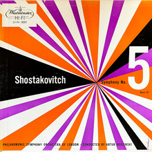 <span>Royal Philharmonic Orchestra – </span><cite>Shostakovitch Symphony No. 5 </cite>album art