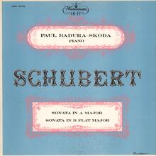 <span><span>Paul Badura-Skoda – </span><cite>Sonata in A Major, Sonata in B Flat Major</cite></span> by <span>Franz Schubert</span> album art
