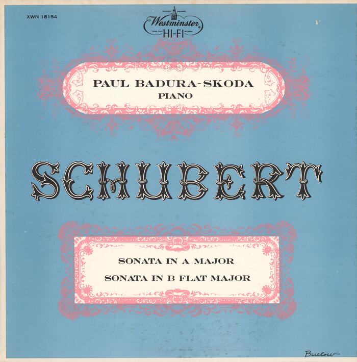 Paul Badura-Skoda – Sonata in A Major, Sonata in B Flat Major by Franz Schubert album art 1