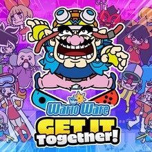 <cite>WarioWare: Get It Together!</cite> logo and packaging