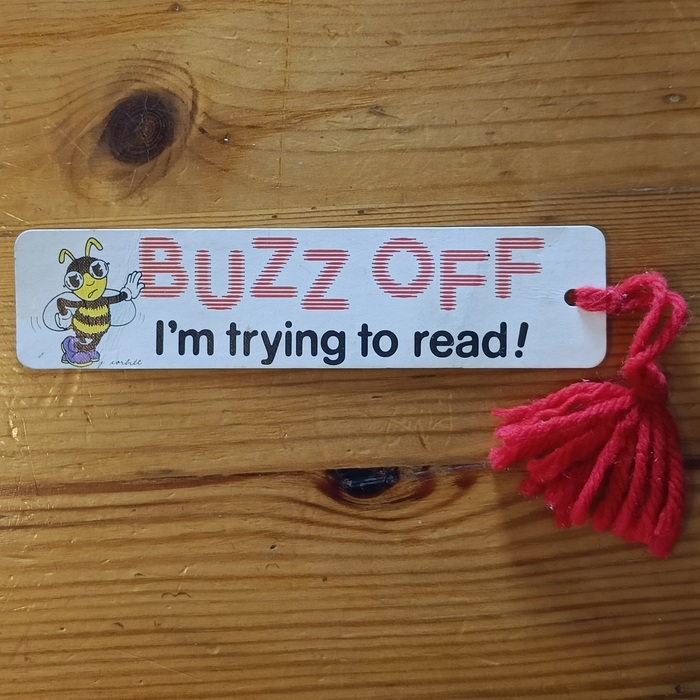 “BUZZ OFF” bookmark