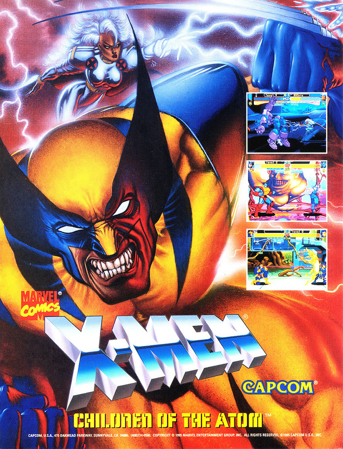 Ad for the video game X-Men: Children of the Atom
